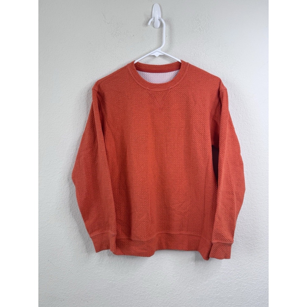 Lululemon All Yours Crew Sweatshirt Women's 4 Orange Heathered Brick Bubble Dot